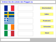 Aufgabenbild Therapiemodul Geografie: Fahnen Länder Europäische Union